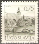 Stamps Yugoslavia -  PUENTE  E  IGLESIA.  BOHINJ.