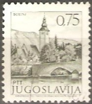 Sellos de Europa - Yugoslavia -  PUENTE  E  IGLESIA.  BOHINJ.