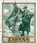 Stamps Spain -  PINTURA- TIPOS MANCHEGOS (SOROLLA)  (9)