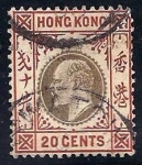 Stamps Hong Kong -  Rey Eduardo VII