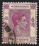 Stamps Hong Kong -  Rey Jorge VI.