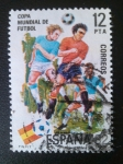 Stamps Spain -  Jugadas de este deporte. Copa mundial de fútbol España