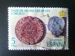 Stamps Spain -  Calendario azteca. Viaje de SS.MM. los reyes a Hispanoamérica