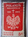 Stamps United States -  United States- Poland´s Millennium 966-1966-(Milenio de Polonia)