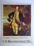 Sellos de America - Estados Unidos -  Bicentennial 1777-1977 - washington en Princeton 1777