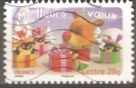 Stamps France -  RENO  CON  REGALOS  Y  TRES  PINGÜINOS
