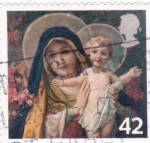 Stamps United Kingdom -  VIRGEN MARÍA Y NIÑO JESÚS