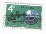 Stamps : Oceania : Australia :  150 años de la banca 1817-1967