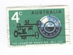 Sellos de Oceania - Australia -  150 años de la banca 1817-1967