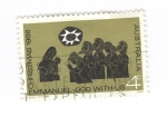 Stamps : Oceania : Australia :  Navidad 1966 El Dios Emmanuel esta con nosotros