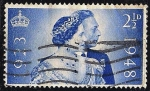 Stamps : Europe : United_Kingdom :  REY JORGE VI Y LA REINA ELIZABETH.