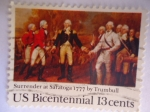 Stamps United States -  US Bicentenario de la Independencia - Rendirse en Saratoga 1777 por Trumbull