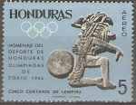 Stamps Honduras -  JUEGOS  OLÌMPICOS  TOKIO.  JUEGO  DE  PELOTA  MAYA.  