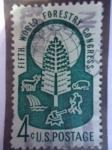Stamps United States -  Fifth World Rorestry Congress - Quinto Congreso Forestal Mundial