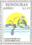 Stamps Honduras -  VI  JUEGOS  DEPORTIVOS  CENTROAMERICANOS.  NATACIÒN.