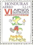 Stamps Honduras -  VI  JUEGOS  DEPORTIVOS  CENTROAMERICANOS.  MASCOTA.