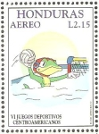 Stamps Honduras -  VI  JUEGOS  DEPORTIVOS  CENTROAMERICANOS.  POLO  ACUÀTICO.