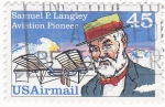 Stamps United States -  SAMUEL P. LANGLEY, PIONERO DE LA AVIACIÓN 