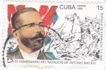 Stamps Cuba -  150 ANIVERSARIO DEL NATALICIO DE ANTONIO MACEO