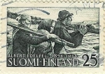 Stamps : Europe : Finland :  Centenario del nacimiento del pintor Alberto Edelflt - Pescadores