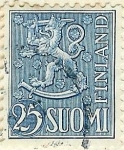 Stamps Finland -  León heráldico