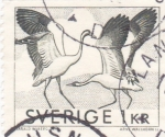Stamps Sweden -  AVES, GRULLAS