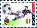 Stamps Italy -  2609 - Milan - Campeon de italia 2003-2004