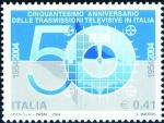 Stamps Italy -  2586 - 50 Aniv. de las tranmisiones de television en Italia
