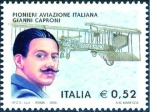 Stamps Italy -  2565 - Pioneros de la aviacion italiana - Gianni Caproni