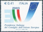Sellos de Europa - Italia -  2556 - Presidencia italiana del Consejo de la Unión Europea