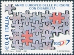 Stamps Italy -  2532 - Año Europeo de las Personas con Discapacidad