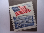 Stamps United States -  Bandera y Bicentenrio de la casa Blanca 1792-1992 