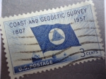 Sellos de America - Estados Unidos -  Coast and Geodetic Survey 1807-1957 - Costa y encuesta Geodésica 1807-1957