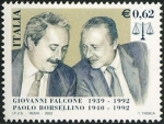 Stamps Italy -  2492 - Giovanni Falcone y Paolo Borsellino