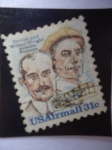 Stamps United States -  USA Irmail - Orville and Wilbur Wright , Aviation Pioneer.