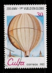 Stamps Cuba -  centenario 1er vuelo en globo