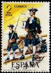 Stamps Spain -  2198.-Uniformes Militares. III Grupo.Oficial de Artilleria (1710)