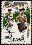 Stamps : Europe : Spain :  2199.-Uniformes Militares. III Grupo.Tambor del Regimiento de Granada (1734)