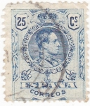 Stamps Spain -  Alfonso XIII -Medallón (10)