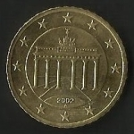 monedas de Europa - Alemania -  MONEDA CINCUENTA EURO CENT - POSTERIOR