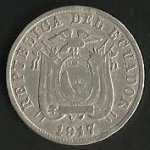 monedas de America - Ecuador -  MONEDA DECIMAL ECUADOR 1917 - POSTERIOR 