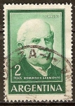 Stamps : America : Argentina :  Presidente Domingo Faustino Sarmiento (1811-1888).