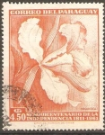 Stamps Paraguay -  CIENTO  CINCUENTA  ANIVERSARIO  DE  LA  INDEPENDENCIA.  ORQUÌDEA.