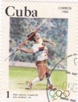 Stamps Cuba -  Juegos Olímpicos Los Angeles-84