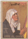 Stamps United Arab Emirates -  Momento de la vida de Jesús de Nazaret- UMM AL QIWAIN