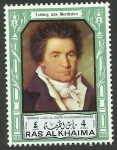 Stamps United Arab Emirates -  Beethoven
