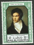 Stamps : Asia : United_Arab_Emirates :  Beethoven