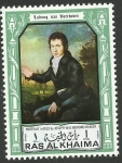 Stamps United Arab Emirates -  Beethoven