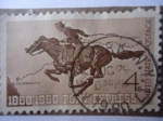 Stamps United States -  Pony Express 1860-1960- United States Postage