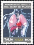 Stamps Italy -  2362 - Congreso Mundial de la Sociedad de Trasplantes